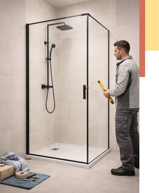 Стеклянные перегородки для душа в Дмитрове от 13400 руб. | Монтаж под ключ — ОТДЕЛОЧНИК-Дмв