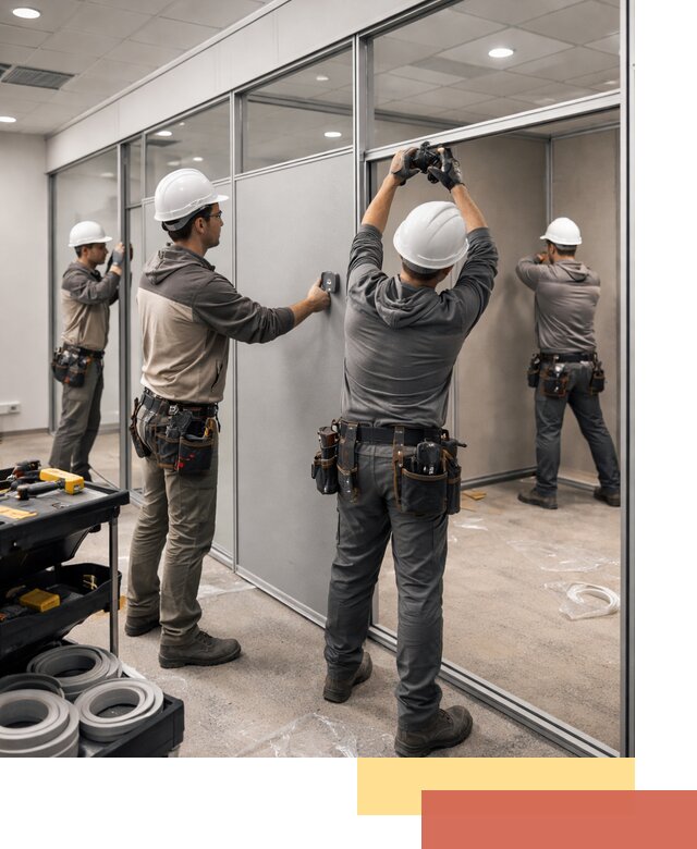 Мобильные офисные перегородки под ключ в Дмитрове