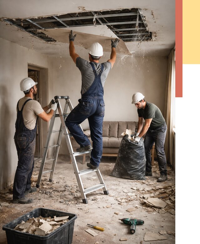 Демонтаж гипсокартонного потолка в Дмитрове от 450 руб. за м2 — ОТДЕЛОЧНИК-Дмв