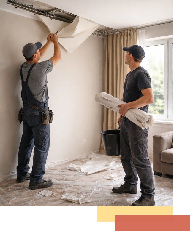 Демонтаж натяжного потолка в Дмитрове быстро и аккуратно