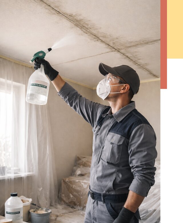 Антисептическая обработка потолка в Дмитрове от 2680 руб. | ОТДЕЛОЧНИК-Дмв