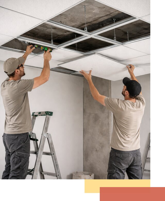 Монтаж потолка Армстронг под ключ в Дмитрове