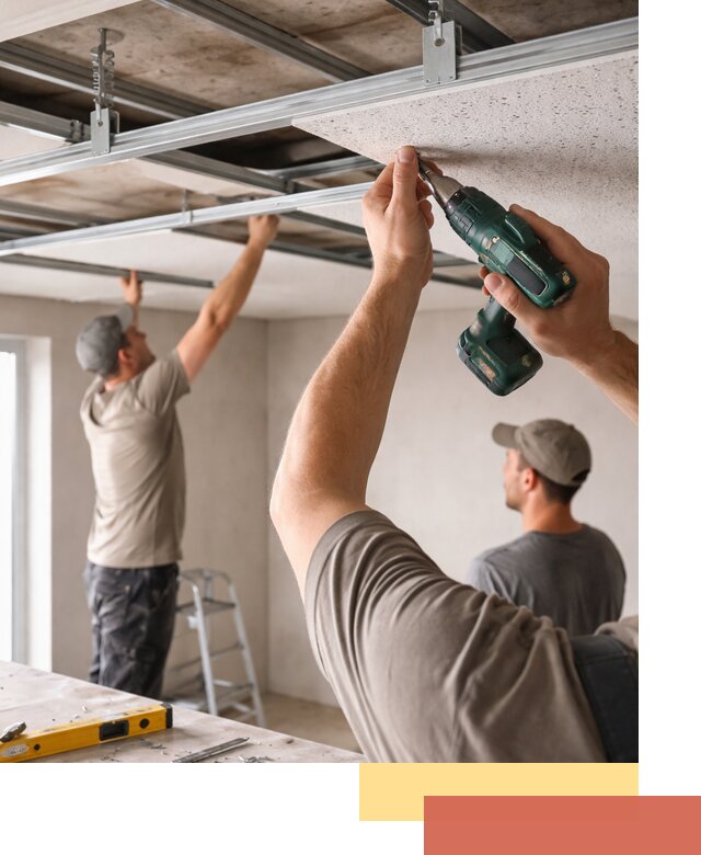 Монтаж акустического потолка в Дмитрове под ключ