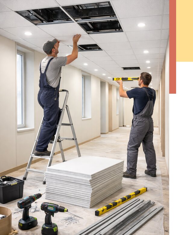 Ремонт потолка Армстронг в Дмитрове от 4824 руб. — быстро и недорого | ОТДЕЛОЧНИК-Дмв