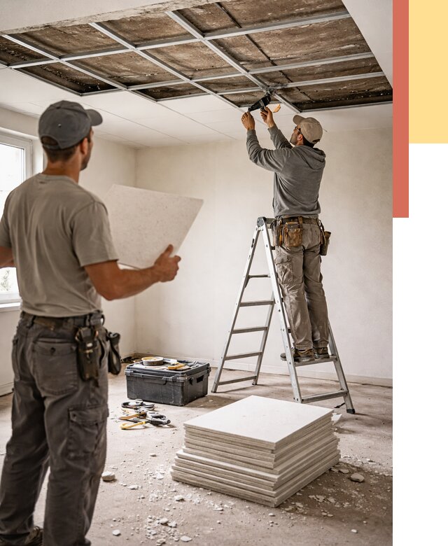 Замена плит подвесного потолка в Дмитрове от 1876 руб. быстро и недорого | ОТДЕЛОЧНИК-Дмв