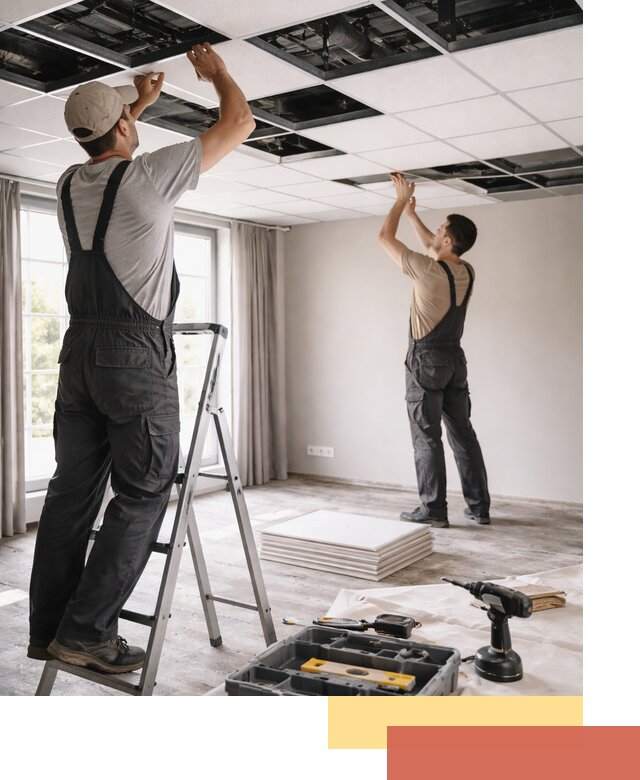 Замена плит подвесного потолка в Дмитрове быстро и качественно