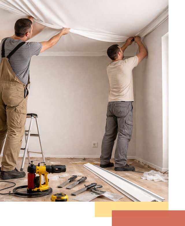 Монтаж ПВХ натяжного потолка в Дмитрове качественно и быстро