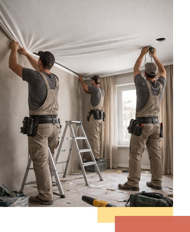 Монтаж матового натяжного потолка в Дмитрове качественно и быстро