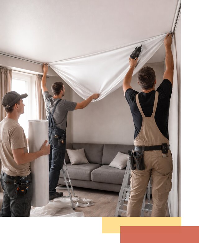 Монтаж сатинового натяжного потолка в Дмитрове качественно и быстро