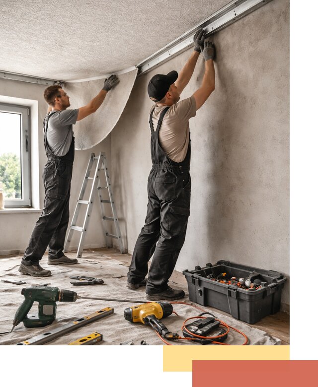 Монтаж фактурного натяжного потолка в Дмитрове качественно и быстро