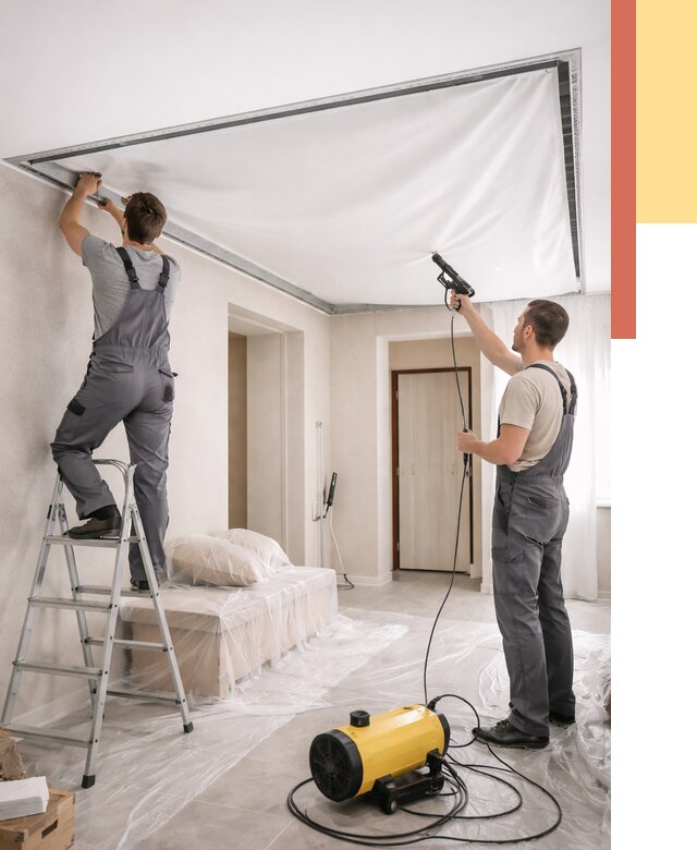 Монтаж натяжного потолка в прихожей в Дмитрове от 2841 руб. под ключ | ОТДЕЛОЧНИК-Дмв