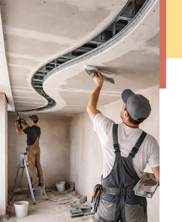 Криволинейный потолок из гипсокартона в Дмитрове от 2251 руб./м2 | ОТДЕЛОЧНИК-Дмв