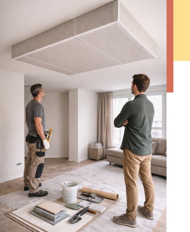 Короб на потолке из гипсокартона в Дмитрове от 2358 руб. — монтаж и услуги под ключ | ОТДЕЛОЧНИК-Дмв