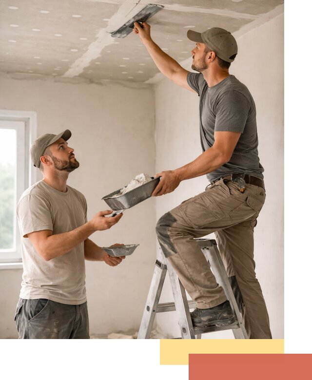 Шпаклевка потолка из гипсокартона в Дмитрове качественно и быстро