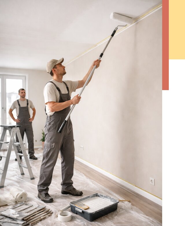 Покраска потолка из гипсокартона в Дмитрове от 4824 руб./м2 — услуги под ключ | ОТДЕЛОЧНИК-Дмв