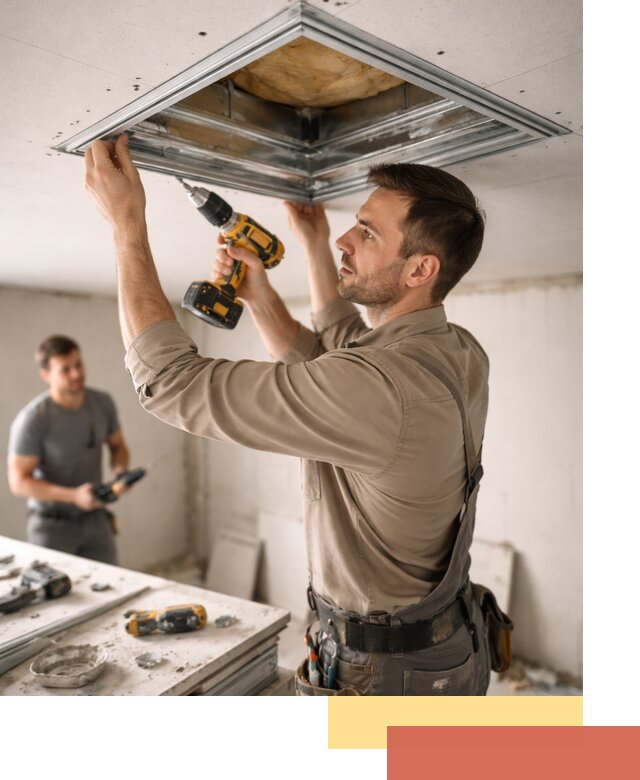 Монтаж люка в потолок из ГКЛ в Дмитрове