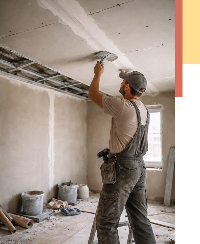 Ремонт потолка из гипсокартона в Дмитрове от 697 руб./м² — быстро и недорого | ОТДЕЛОЧНИК-Дмв