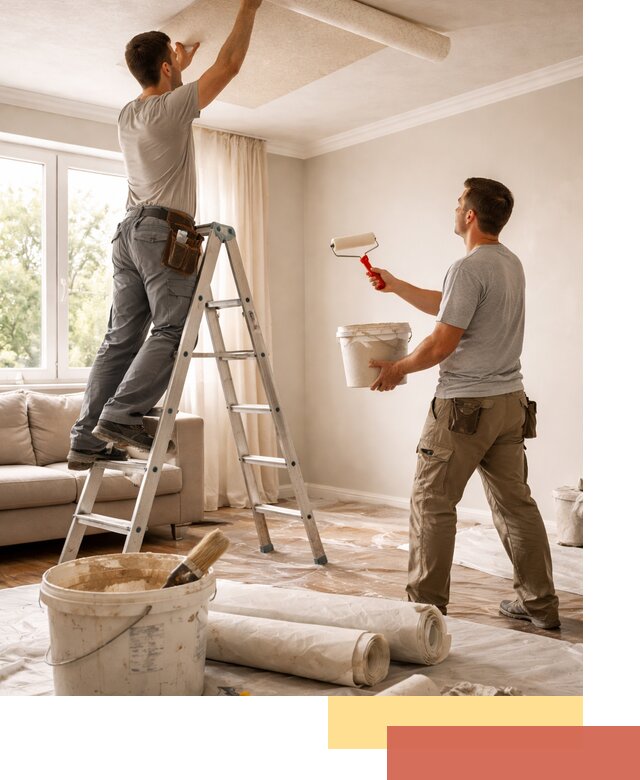 Поклейка обоев на потолок в Дмитрове — качественно и быстро