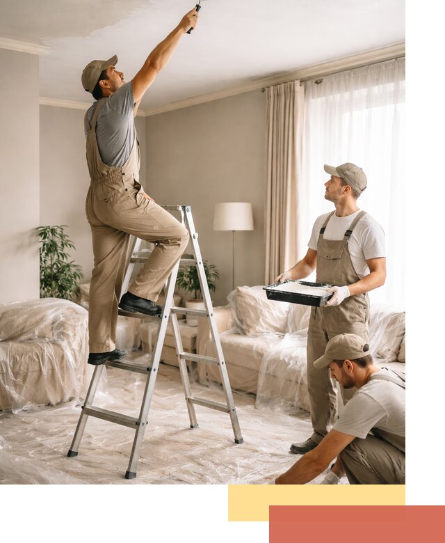 Покраска потолков акриловой краской в Дмитрове качественно и быстро