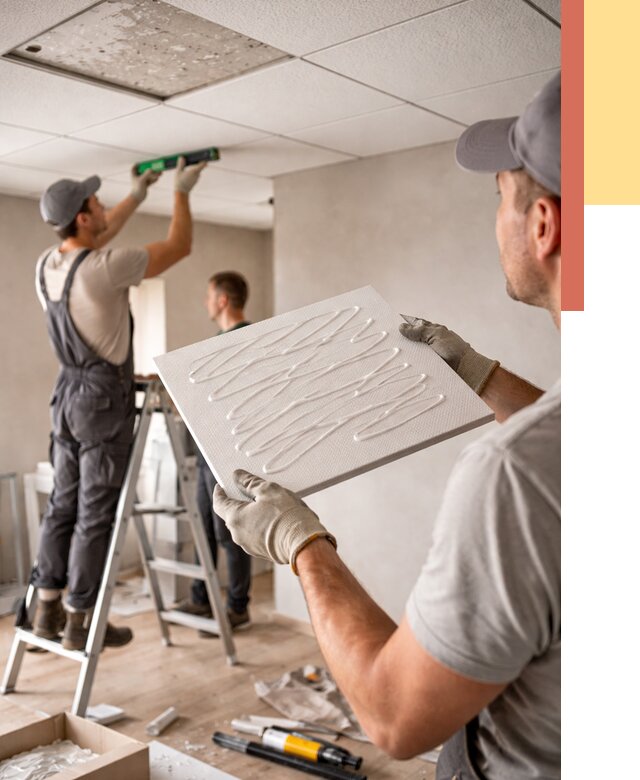 Монтаж потолочной плитки в Дмитрове от 4824 руб. — быстро и недорого | ОТДЕЛОЧНИК-Дмв