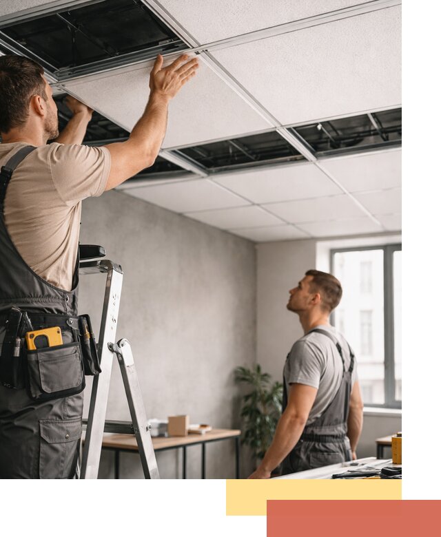 Монтаж потолочной плитки в Дмитрове качественно и в срок