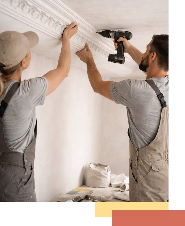 Профессиональный монтаж лепнины на потолок в Дмитрове